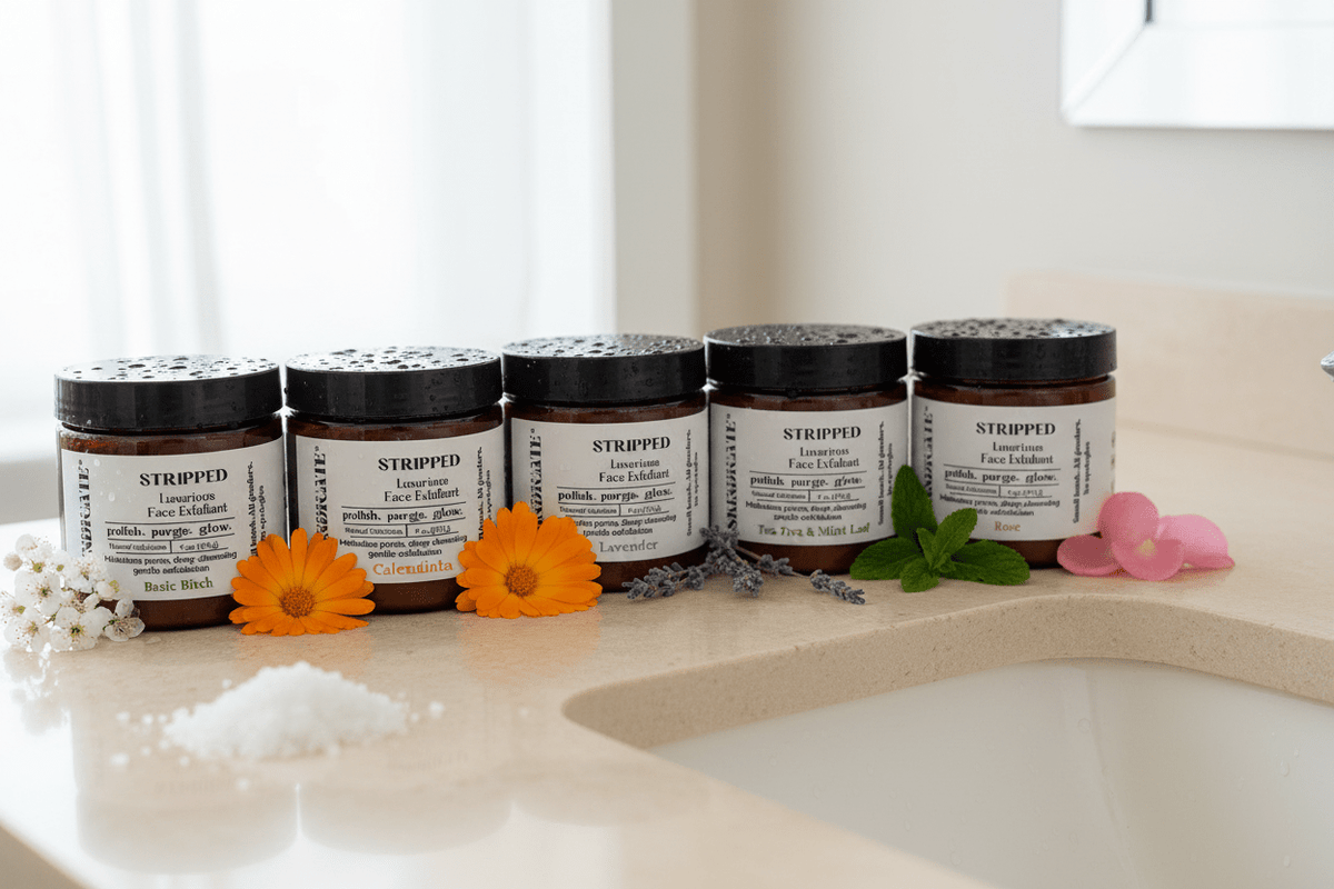 STRIPPED - FACE SCRUB (BASIC BITCH)UNSCENTED - SKINDICATE