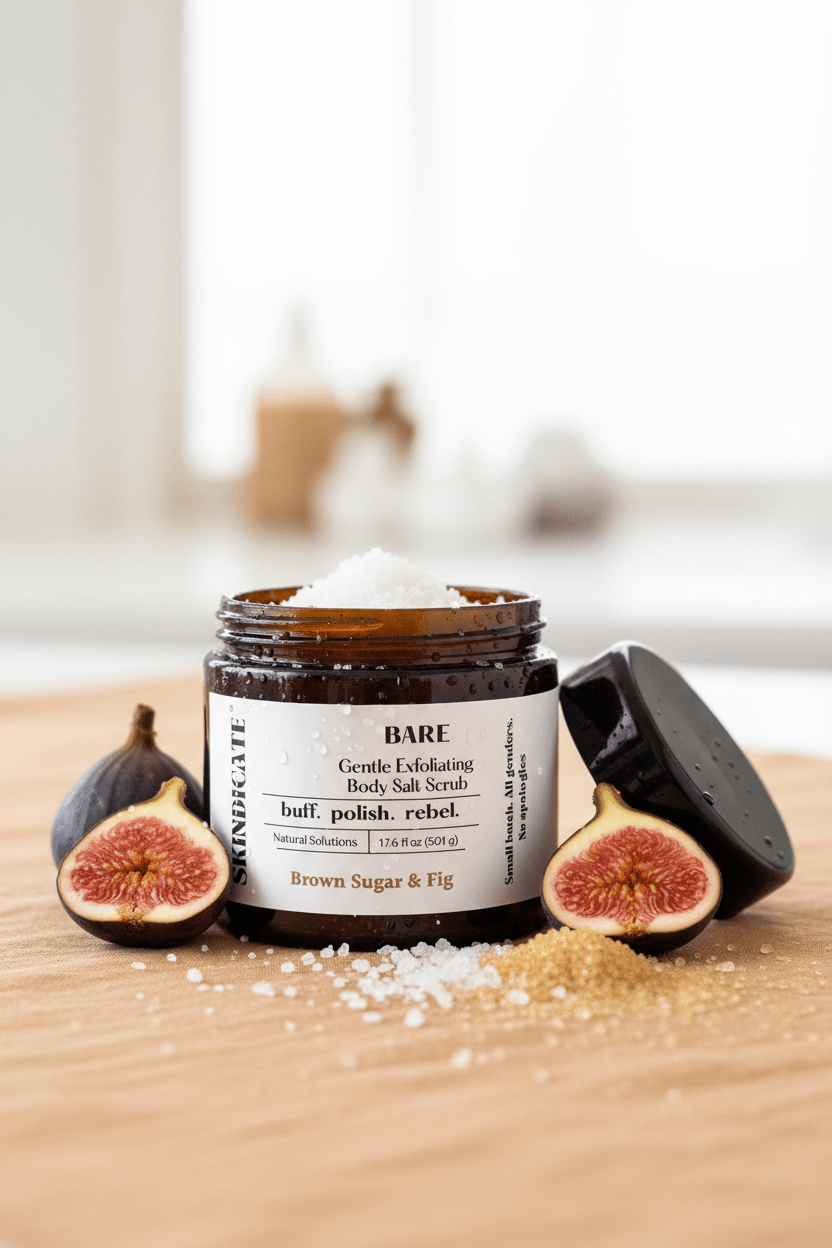 BARE - BODY SALT SCRUB (BROWN SUGAR & FIG) - SKINDICATE
