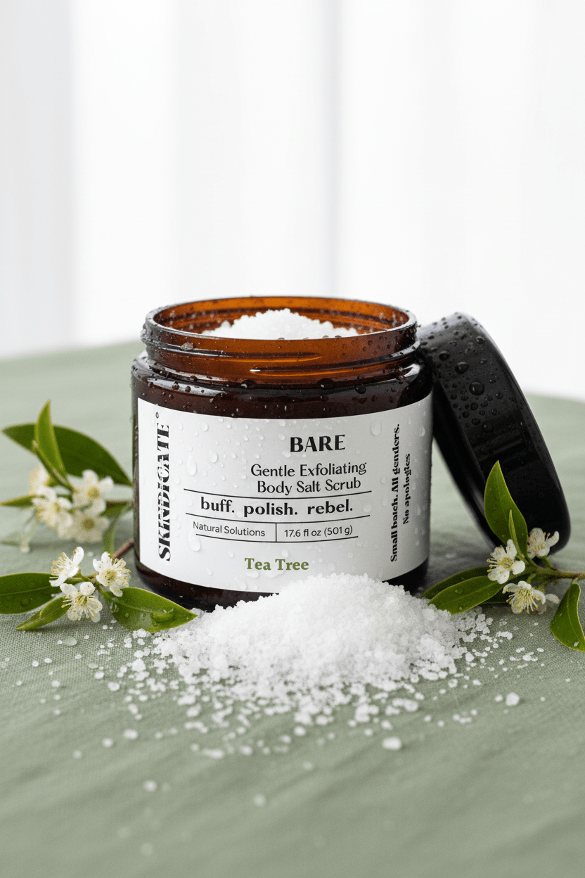 BARE - BODY SALT SCRUB (TEA TREE) - SKINDICATE