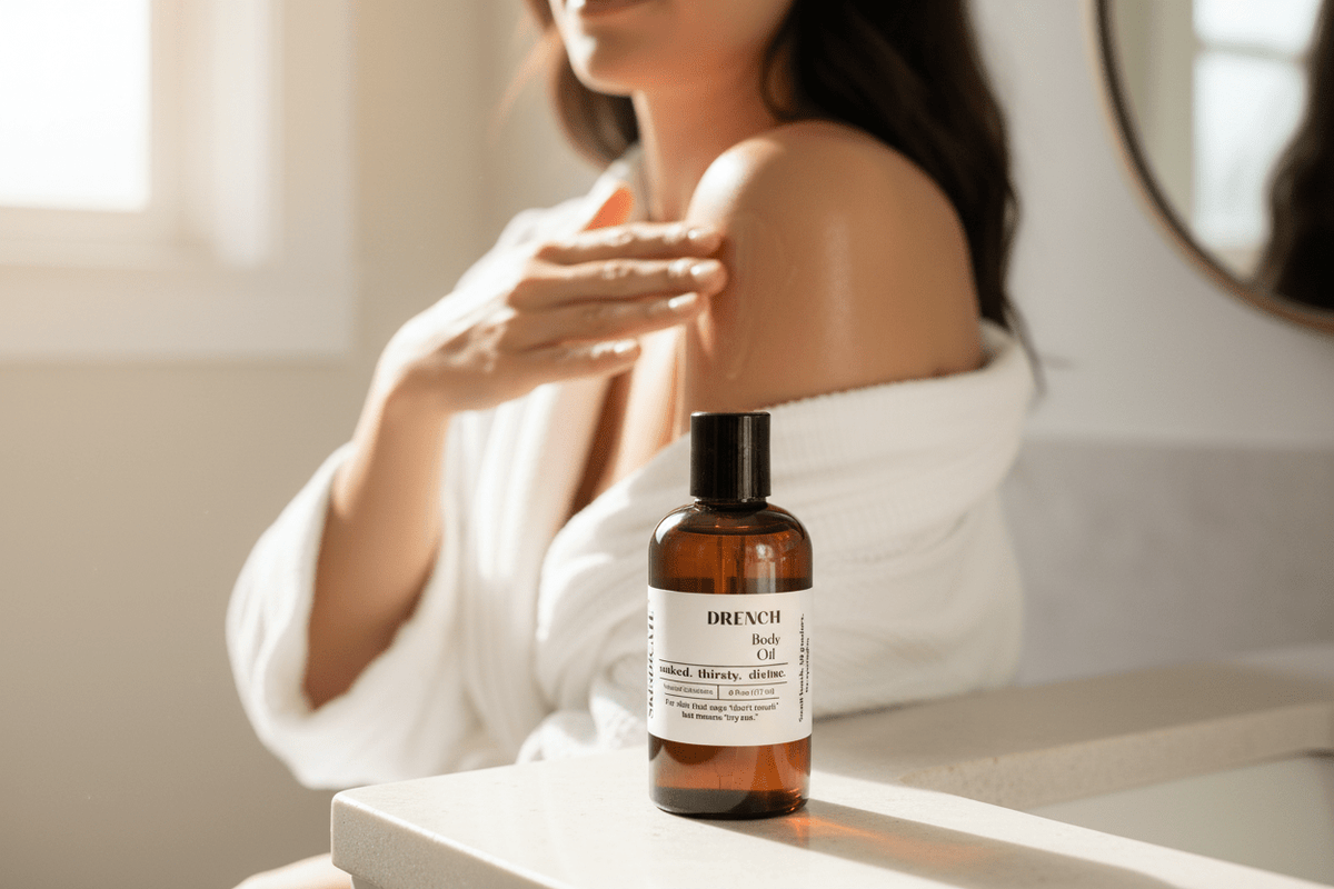DRENCH — MOISTURIZING BODY OIL - SKINDICATE