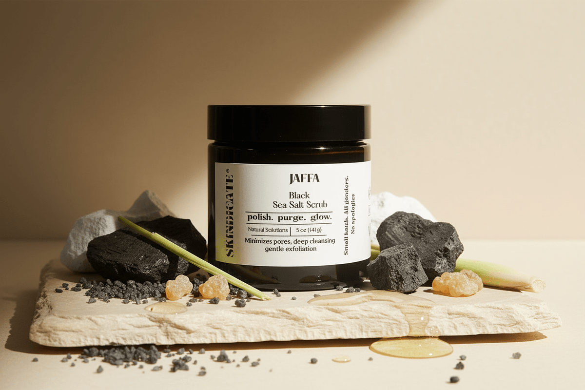 JAFFA - BLACK SEA SALT FACE SCRUB - SKINDICATE